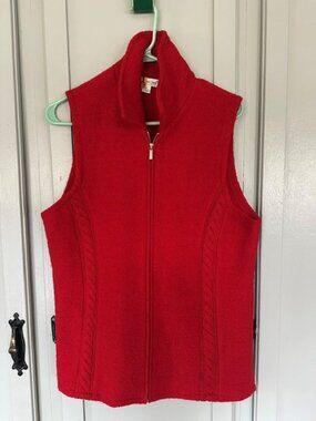 Coldwater Creek Red Wool Vest